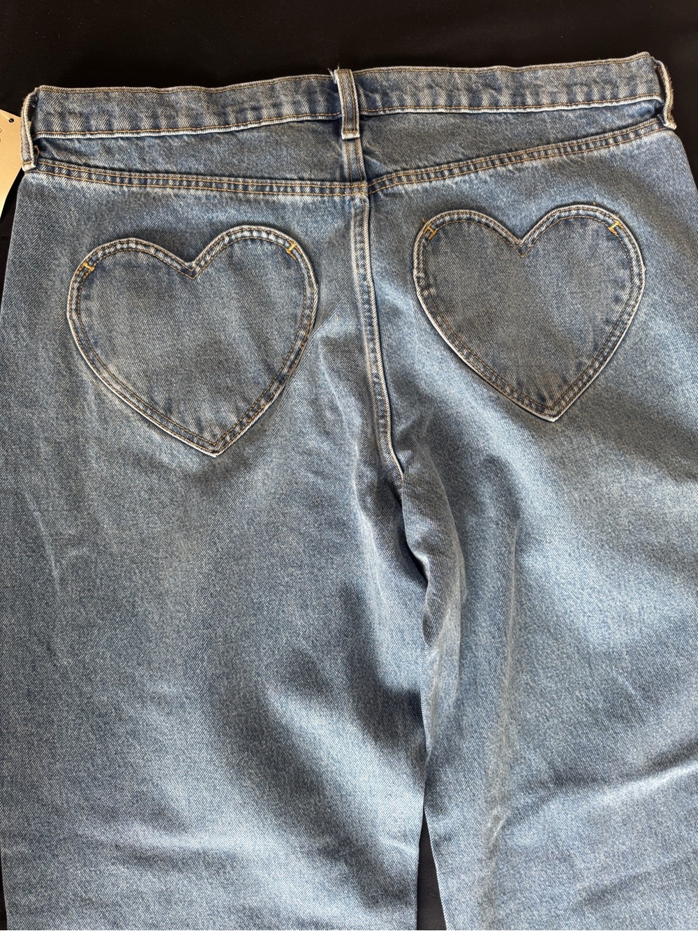 Universal Thread Womens 90s Baggy Jeans Heart Back Pockets Mid Rise Size 14 NWT